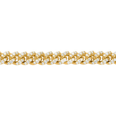 Diamond Cuban in 14k Yellow Gold 5.57 Ctw